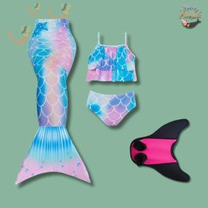 Tie-dye Mermaid splash Tail with Bikini