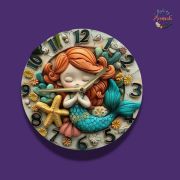 Mermaid-Themed Silent Wall Clock