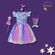 Shimmering Mermaid Dress with Tulle Skirt