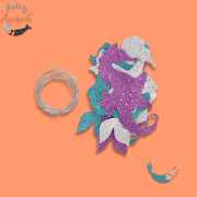 Multi-Coloured Glitter Mermaid Shapes Birthday Banner