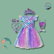 Shimmering Mermaid Dress with Tulle Skirt
