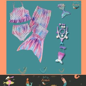 10pc Pink Delight Mermaid Tail Cosplay Pack
