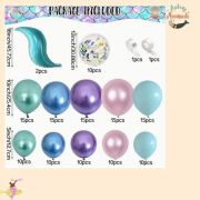 139pc Mermaid Themed Balloon Set