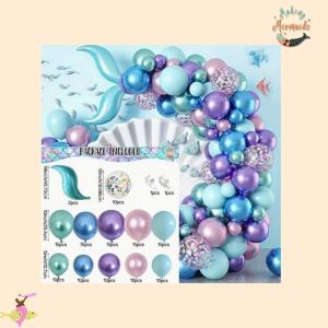 139pc Mermaid Themed Balloon Set