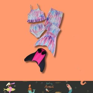4pc Pink Delight Mermaid Tail