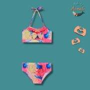 4pc Tiger Stripe Mermaid Tail with Monofin