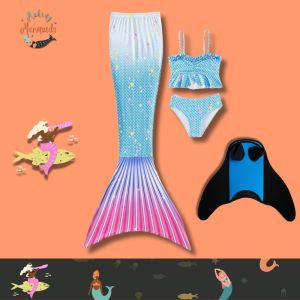 4pc Star Bright Mermaid Tail with Monofin