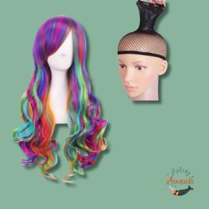 Rainbow Long Mermaid Wig