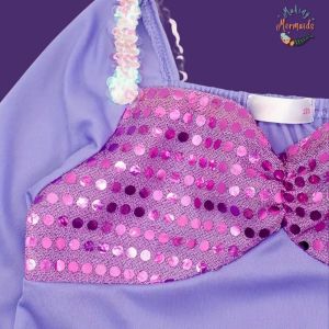 Girls’ Enchanting Sleeved Mermaid Gown