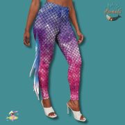 Mesmerising Mermaid Leggings with Decorative Side Fins