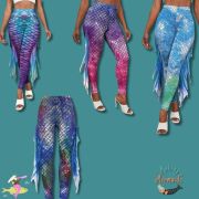 Mesmerising Mermaid Leggings with Decorative Side Fins