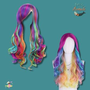 Rainbow Long Mermaid Wig