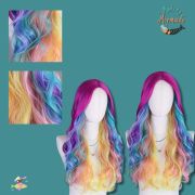 Rainbow Long Mermaid Wig