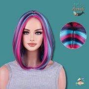 Purple & Blue Short Bob Mermaid Wig