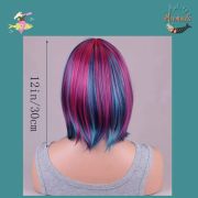 Purple & Blue Short Bob Mermaid Wig