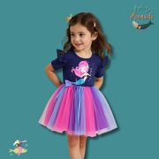 Young Girls Tulle Dress with Mermaid Detail