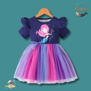 Young Girls Tulle Dress with Mermaid Detail