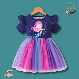Young Girls Tulle Dress with Mermaid Detail