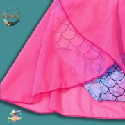 Young Girls One-Piece Mermaid Swimsuit with Skirt