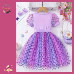 Young Girls Fancy Mermaid Dress with Bow