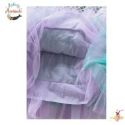 Young Girls Long-Sleeved Rainbow Mermaid Dress