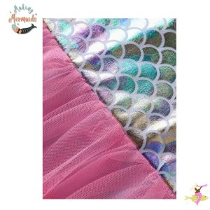 Young Girls Long-Sleeved Rainbow Mermaid Dress