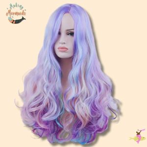 Wavy Rainbow Mermaid Wig