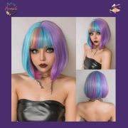 Multicoloured Short Bob Mermaid Wig