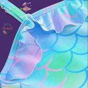 Young Girls Mermaid tail with frilled one piece swimsuit