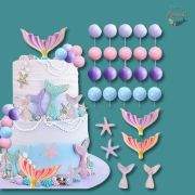 Mermaid themed Cake Decoration Set