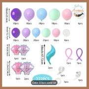 222-Piece Pastel Mermaid Ocean Balloon Garland Set