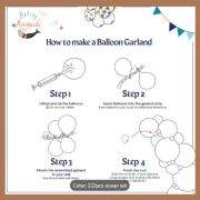 222-Piece Pastel Mermaid Ocean Balloon Garland Set