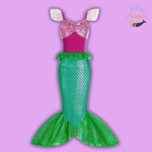 Shimmerfin Mermaid Costume Dress – Pink & Emerald Fantasy Gown