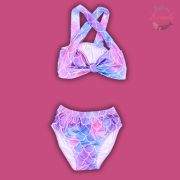Pastel Dream Mermaid Tail & Bikini Set – Soft Rainbow Magic