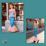 Girls Bubblegum & Candy Floss Mermaid Dress