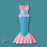 Girls Bubblegum & Candy Floss Mermaid Dress