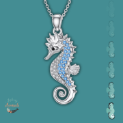 Jewel Encrusted Seahorse Pendant