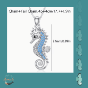Jewel Encrusted Seahorse Pendant