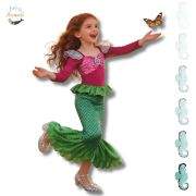 Shimmerfin Mermaid Costume Dress – Pink & Emerald Fantasy Gown